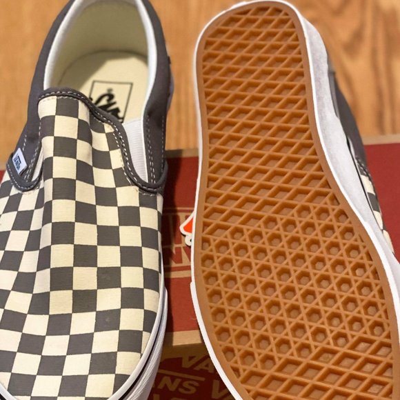 Vans Checkerboard Slip-On Shoes VN0A4BV3TB5 Pewter - Picture 6 of 6